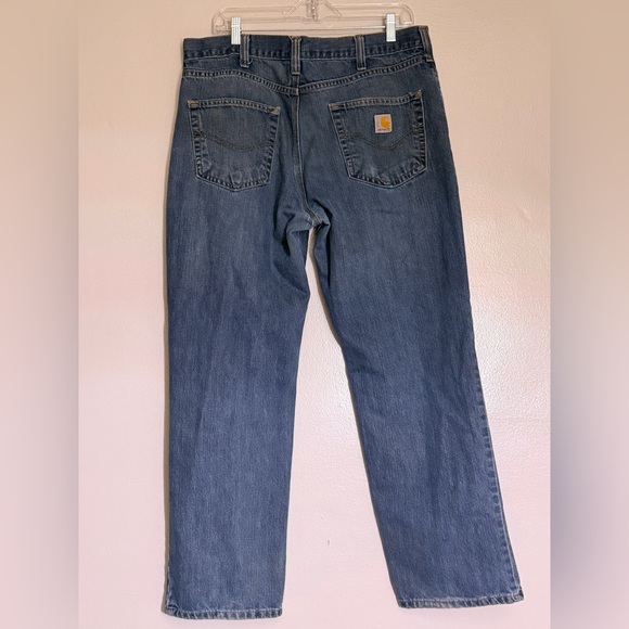 Carhartt Men's Relaxed Fit Blue Jeans - Picture 2 of 5